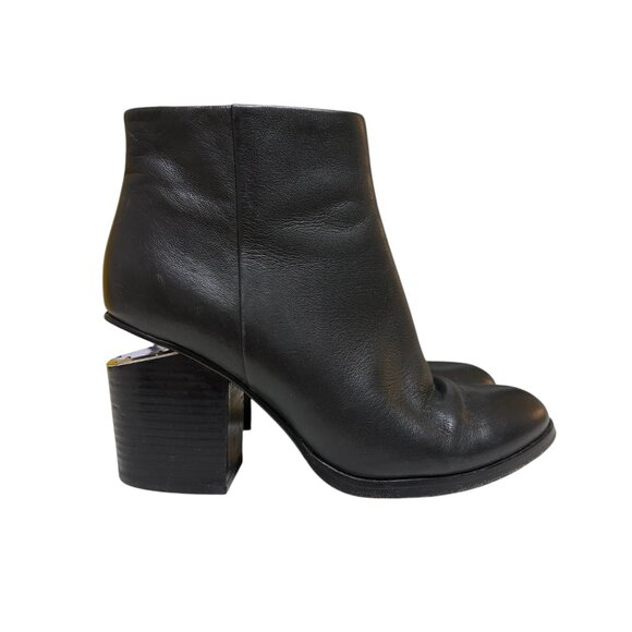 Alexandar Wang Black Leather Gabi Ankle Boots - Picture 1 of 4